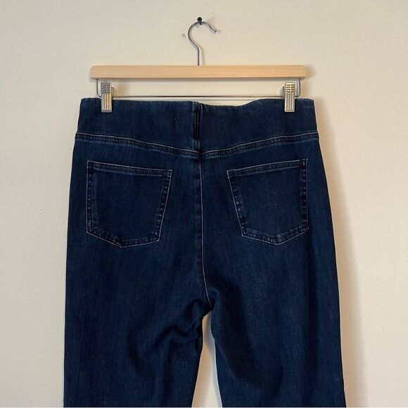 Soft Surroundings Denim Boot Cut Pull On jeans Dark Wash Size Medium Stretch - Picture 6 of 6